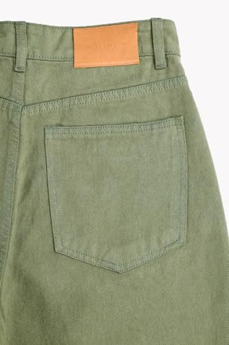 SNITCH Men Jeans | Relaxed Baggy Fit Wide-Leg Design | Durable 100% Cotton Woven Fabric with Light Fading | Perfect for Casual & Street Wear |Olive