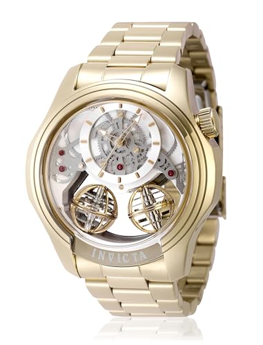 Invicta Specialty Men 46mm Stainless Steel Gold Gold dial PC21AF Quartz