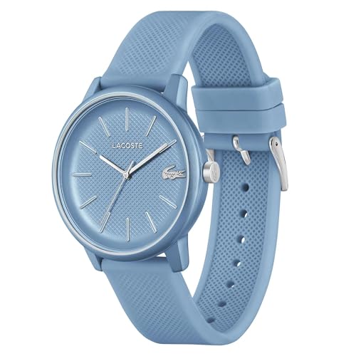 Lacoste Lacoste.12.12 Move Qtz Basic Blue Round Dial Men's Watch|Blue Silicone Material|Multi Color Band - 2011282