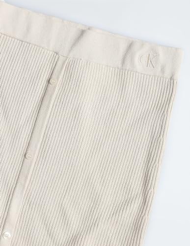 Calvin Klein Women Embroidered Slim Beige Skirt (M) - J219981ACF