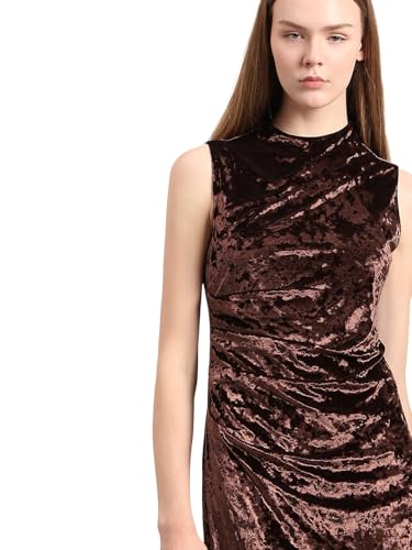 VERO MODA Women's Bodycon Maroon Dress