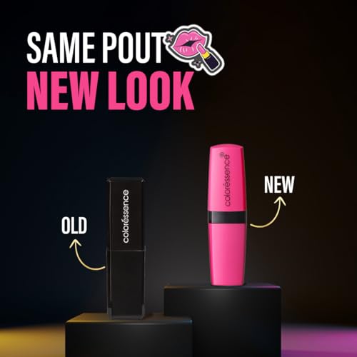Coloressence Moist Matte Lipstick | Highly Pigmented | Hydrating Velvet Finish | Candy Peach - 4gm