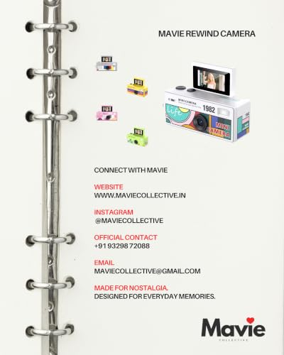 Mavie Rewind Mini Digital Camera | 1080P HD Pocket Digital Camera with Flip Screen | Compact Camera for Travel, Photography, Vlogging & Aesthetic Content