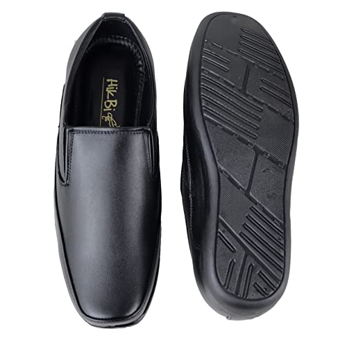 HIKBI Men's Genuine Leather Formal Shoes/Office Shoe/Casual/Bussiness (UK Footwear Size System, Adult, Men, Numeric, Medium, 10) Black