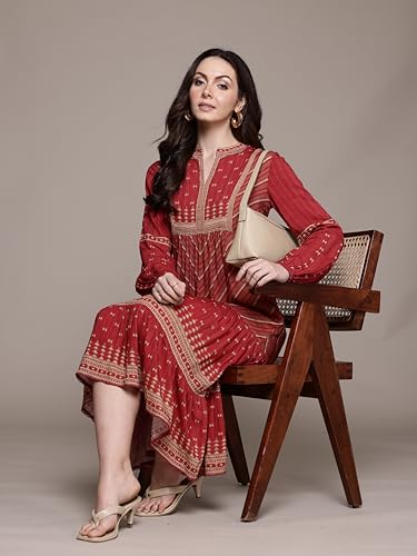 Ritu Kumar Red Essential-Bhuj Long Dress