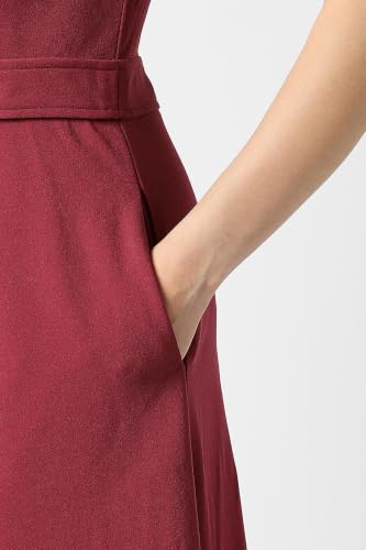 Women Maroon Solid Formal Dress