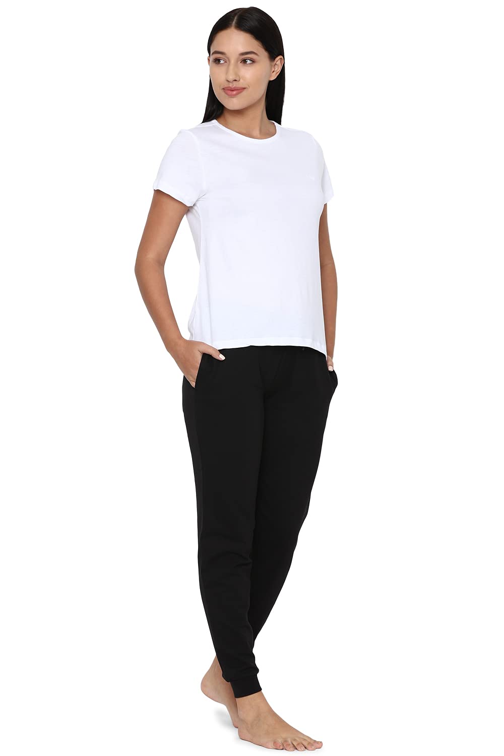 Allen Solly Women's Regular Fit Casual Pants (AHKBCRGP123860- Black_36)