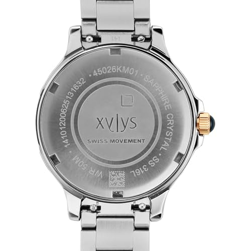 Xylys Genevieve with Analog Quartz Blue Dial Two Toned Stainless Steel Strap Watch for Women - 45026KM01E
