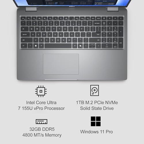 Dell Precision 3590 Mobile Workstation AI PC Laptop (15.6" FHD, Intel 12-Core Ultra 7 155U, 32GB DDR5, 1TB SSD) for Business, Engineer, FP, 2X Thunderbolt 4, 1080p RGB Webcam, IST HUB, Win 11 Pro