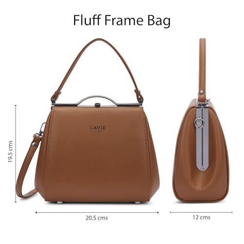 Lavie Luxe Women's Fluff26 Frame Satchel Bag | Satchel Handbag for Work | Ladies Purse | Stylish Shoulder Bag | Gift for Women