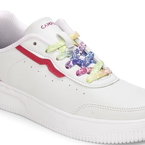 Campus Women's OGL-10 WHT/Rani Sneakers - 5UK/India OGL-10