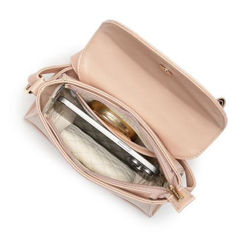 Fastrack Blush Sling Bag for Women | Pink Pebbled Faux Leather Crossbody Sling Bag | Spacious Main Compartment with Organiser Pockets | Magnetic Flap & Zip Closure | Adjustable Buckle Sling Strap