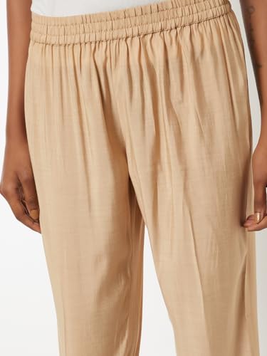 Max Women's Cotton Blend Kurta Set (CTKST55065_Beige