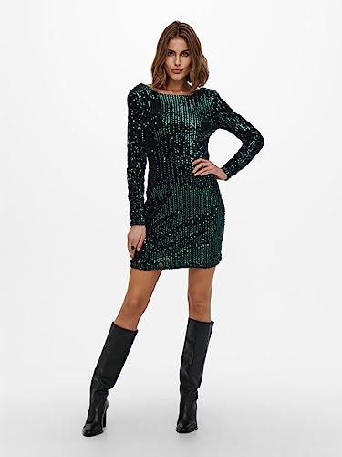 Only Women's Polyester Blend Shift Above The Knee Dress (15244997- Black_S)