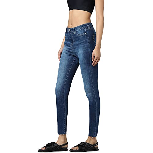 ONLY Women's Skinny Jeans (15285596-Dark Blue Denim_Dark 28)