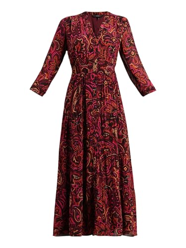 VERO MODA Women's A-Line Maroon Dress