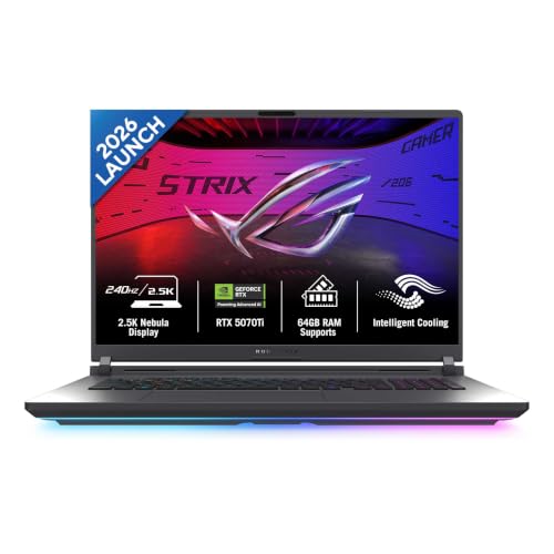 ASUS ROG Strix G18 (2026),Intel Core Ultra 9 (Series 2),RTX 5070 Ti-12GB,32GB RAM (Upgradeable),1TB SSD,FHD+,18"(45 cm),300Hz,Win 11,M365 Basic(1Y),Office 24,Gray,3.2 Kg,G815LR-TT292WS,Gaming Laptop