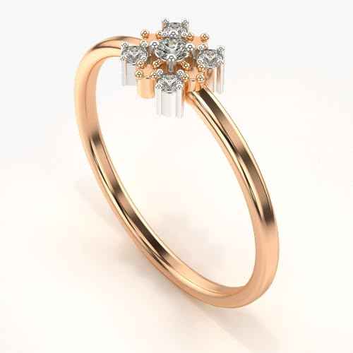 VALANOVA Sterling Silver & Certified Lab Grown Diamond 0.09cts | Ring For Women/Girls | Stylish & Elegant | VGR0398 | Ring Size: 9