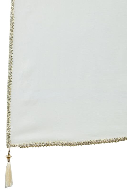 Soch Womens Off White Georgette Gown With Floral Print And Embroidery