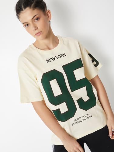 Max Women Printed Oversized Sports T-Shirt - Pack of 2 (White_XS)