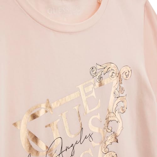 GUESS Elegant Pink Cotton Blend Printed T-Shirt