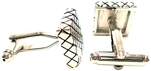 Peluche Crystal Studded Metal Art Cufflinks for Men