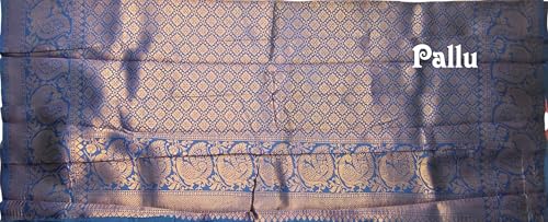 SREE KUMARAN Women's Kanchipuram Silk Pure Pattu Sarees along Blouse (VSK419-2)