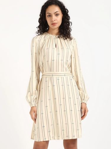 Viscose Round Neck A-Line Dress