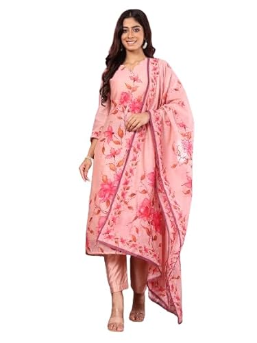 Varanga Women Silk Kantha Hand Embroidered Kurta Set With Embroidered Dupatta