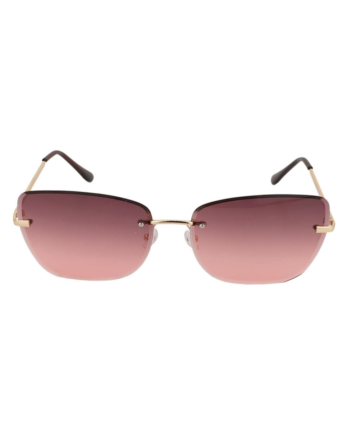 Carlton London Premium Pink & Gold Toned UV Protected Lens Rimless Sunglass for women