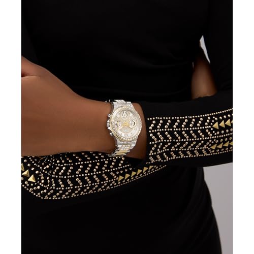 GUESS Moonlight Silver Round Dial Analog Women's Watch - GW0320L7