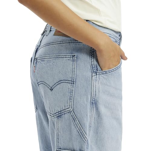 Levi's Women's Mid Rise Baggy Loose Fit Light-Blue Carpenter Jeans