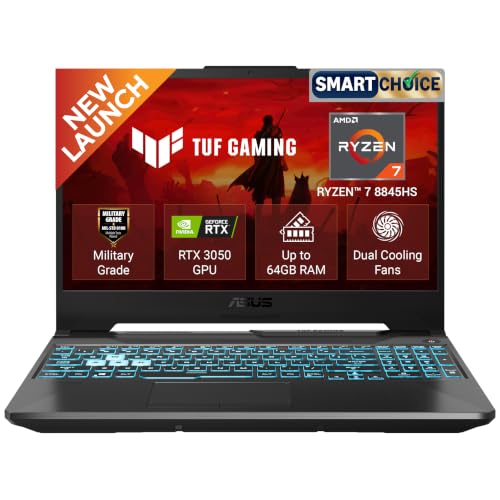 ASUS TUF A15 (2026),Smartchoice,AMD Ryzen 7 8845HS,RTX 3050-4GB,16GB RAM (Upgradeable),512GB SSD,FHD,15.6"(39.6 cm),144Hz,Win 11,M365 Basic(1Y),Office 24,Black, 1 Year Brand Warranty