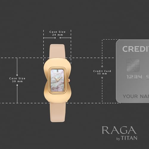 Titan Raga Glimmers Quartz Pink Shaped Dial Women's Watch | Water Resistant Watch | Watches for Women Analog - 95340WL01