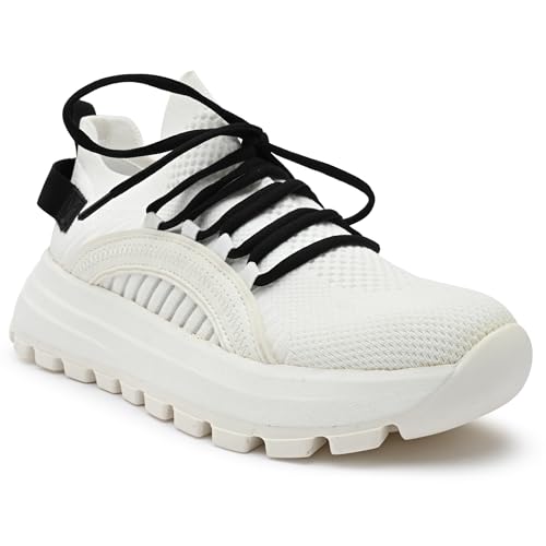 Aldo MOTIONXXA-IN122 Ladies White/Black Flat Sneakers