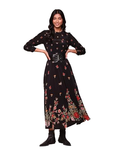 Label RITU KUMAR Black Floral Dress