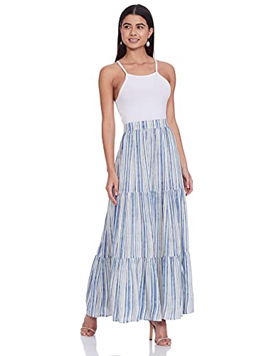 W for Woman Women Full Skirt, Blue, L