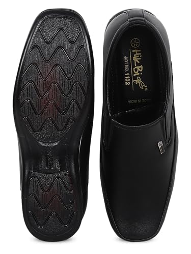 HIKBI Leather Formal Office Shoes Slip On Formal Shoes for Men-Black_7