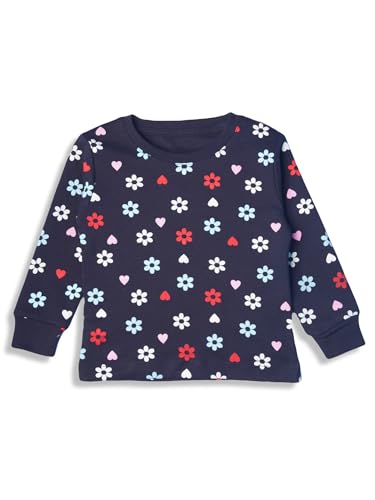 BODYCARE Girls Tshirt Round Neck Full Sleeves, Navy