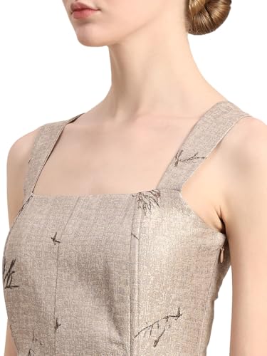 VERO MODA Women's Fit and Flare Beige Dress