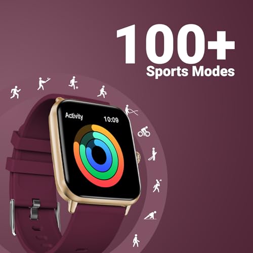 Fire-Boltt Ninja Call Pro Plus Fusion Smart Watch 1.83 inch with Bluetooth Calling, AI Voice Assistance, 100 Sports Modes IP67 Rating, 240 * 280 Pixel High Resolution (Wine)