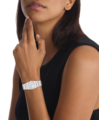 Calvin Klein Ck Unite Qtz Basic Slim Silver Tonneau Dial Women's Watch- 25100126