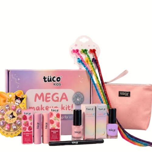Tuco Kids Mega Makeup Kit, Lip Tint, Kajal & Nail Paint, Ages 6-15
