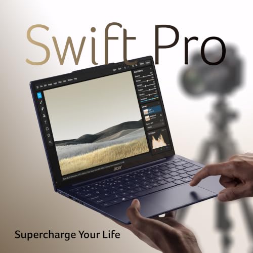 Acer Swift Pro AI PC,Intel Core Ultra 5 Processor 125H,Office 2024 + M365 Basic,16GB LPDDR5 RAM/512 SSD, 35.56cm /14" WUXGA IPS Display, Win 11Home,Blue,1.2Kg,SFP14-55,BL Keyboard,Thin & Light Laptop