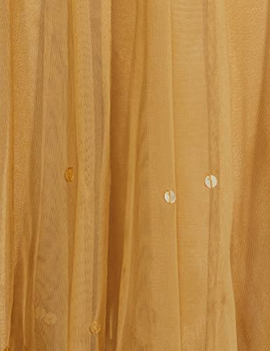 W for Woman Polyester Gold Gathered Skirt