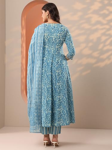 Libas Women's Cotton Kurta Set (99808_Blue