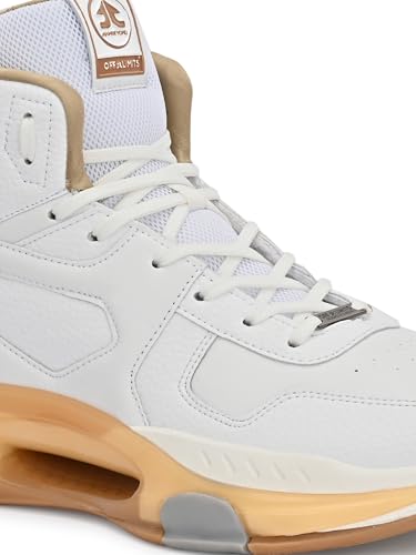 OFF LIMITS Men Hoop Basketball Shoes,Off White/Honey,6 UK