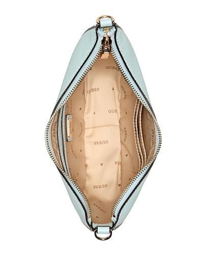 GUESS Powder Blue Textured Fedana Mini Top Zip Shoulder Bag