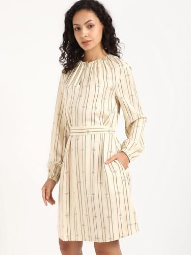 Viscose Round Neck A-Line Dress