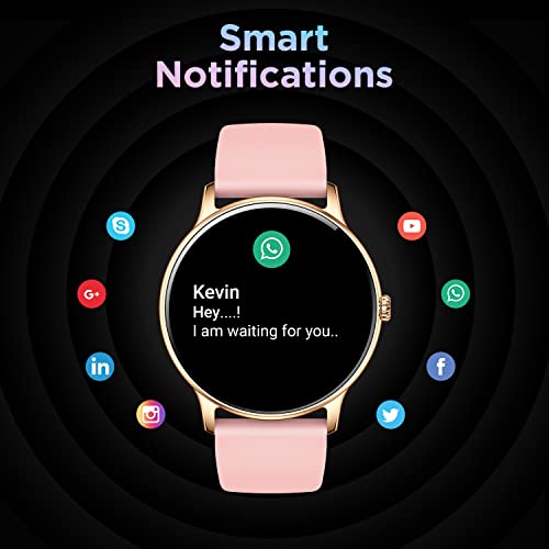 Fire-Boltt Phoenix Smart Watch with Bluetooth Calling 1.3,120+ Sports Modes, 240 * 240 PX High Res with SpO2, Heart Rate Monitoring & IP67 Rating (Gold Pink)